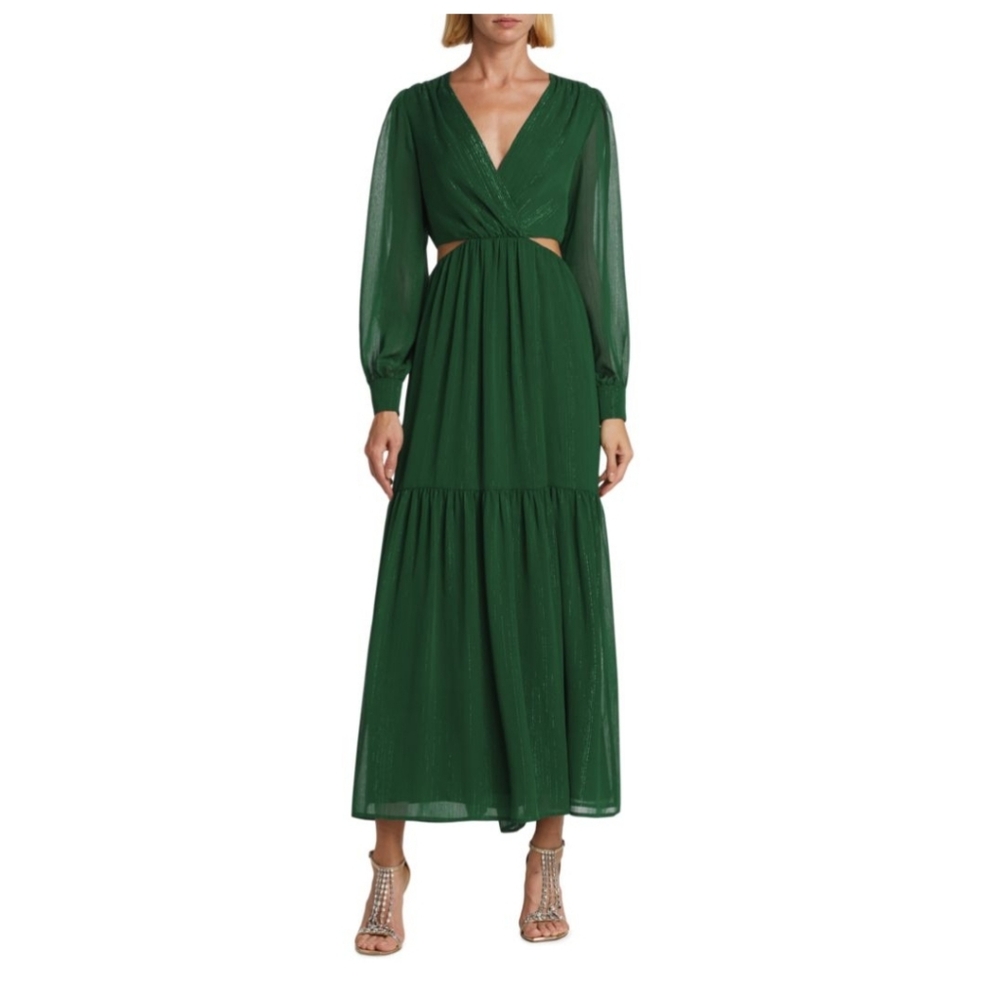 WAYF Emerald Tiered Maxi Dress